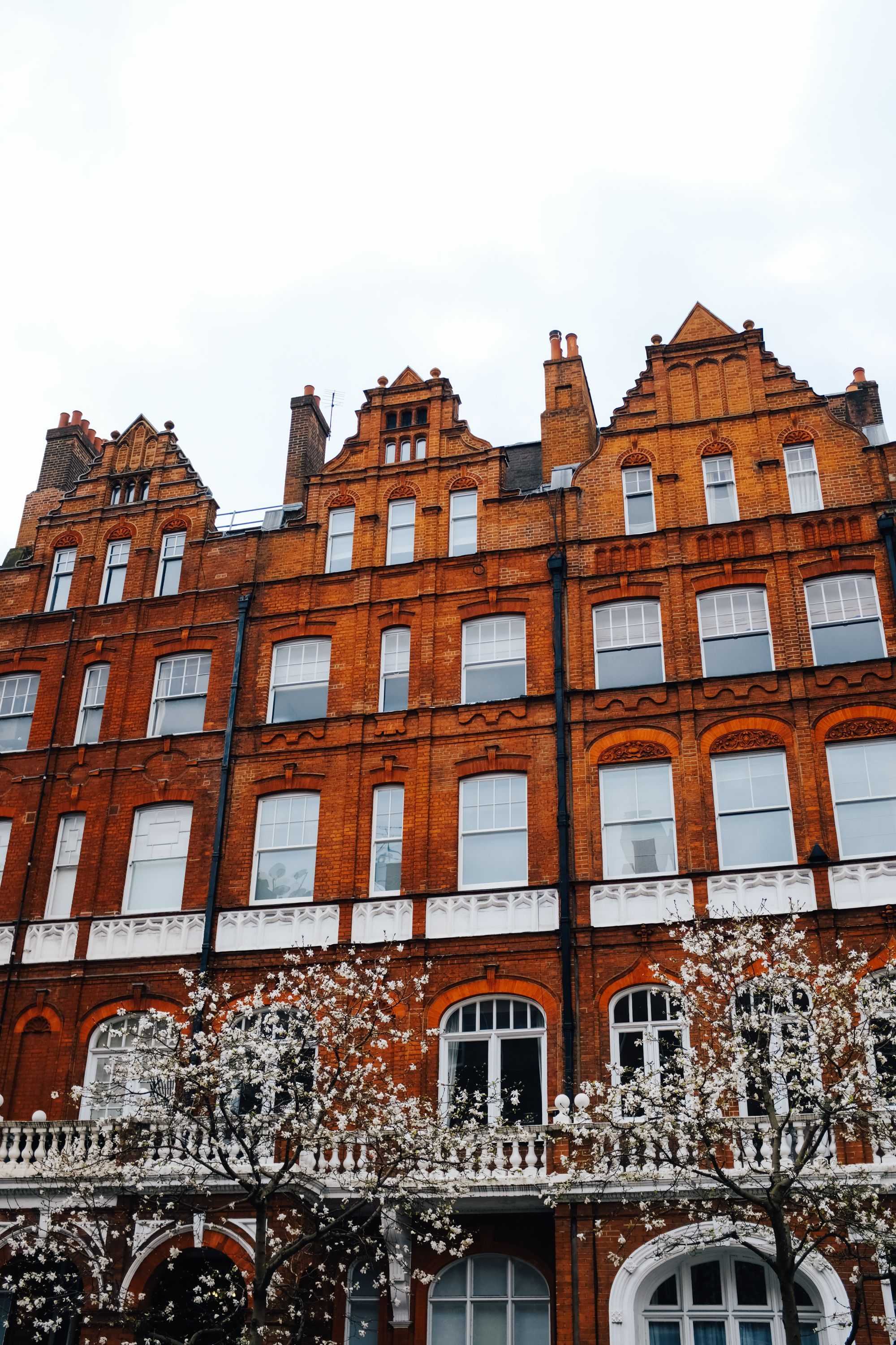 Architectural red-brick London building