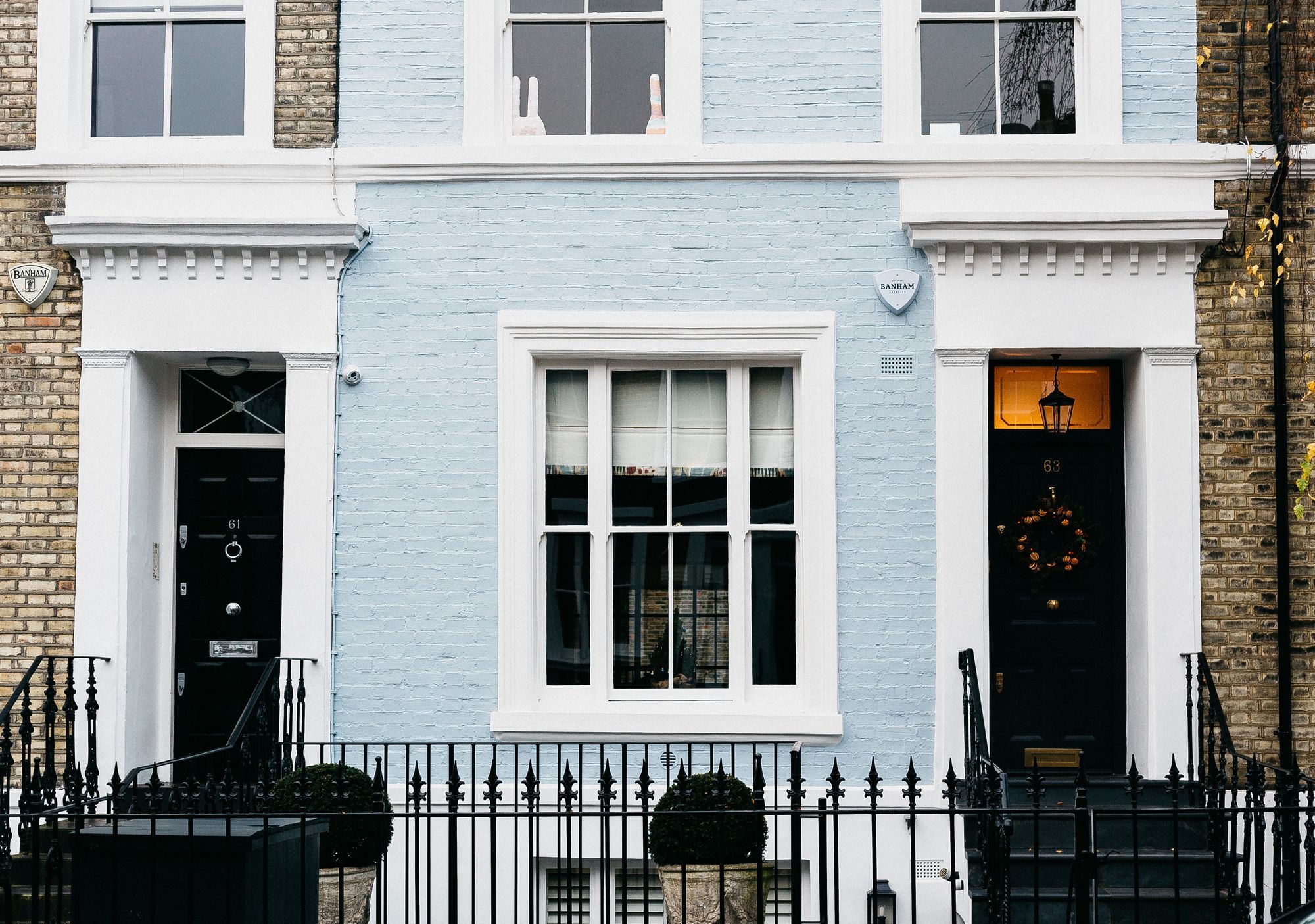 A row of refined London homes